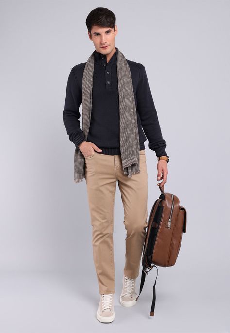 Sweater Half Button Arrow SW2711WCB-3