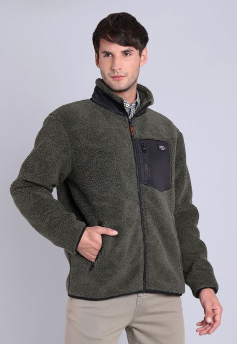 Polerón Sherpa Full Zipper Arrow PL2701WOL-0