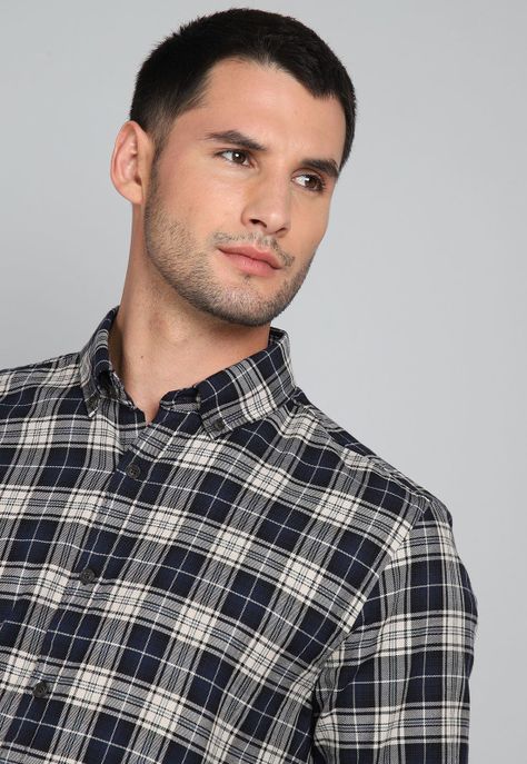 Camisa Cuadros Manga Larga Arrow CM31041NB-2
