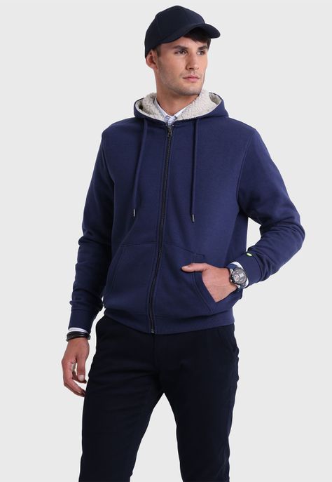 Polerón Full Zipper Con Capucha Arrow-0