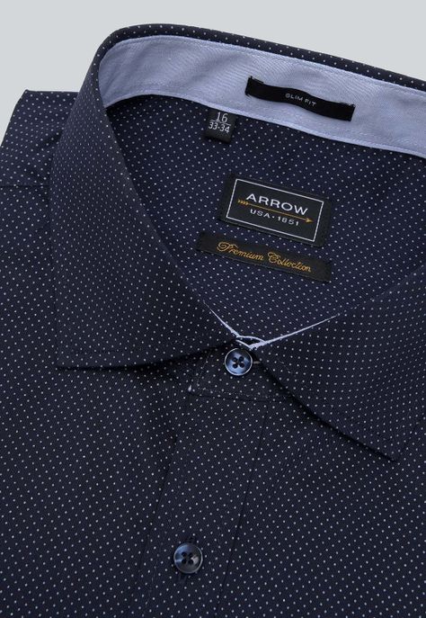 Camisa Formal Print Spandex Arrow ARM0310AZ-1