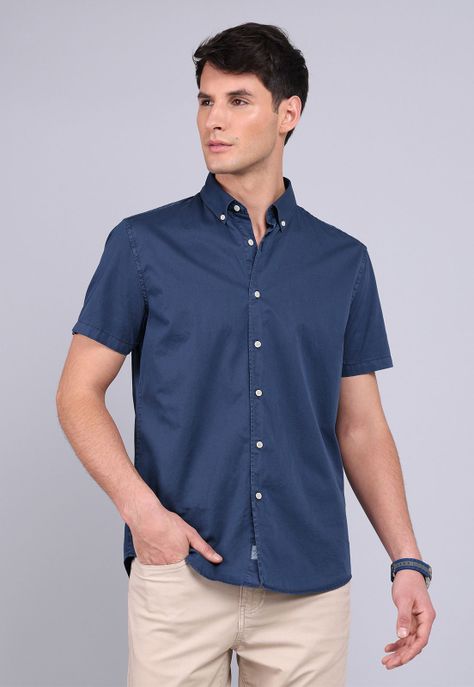 Camisa Manga Corta Garment Dyed Arrow CM3041SAZ-0