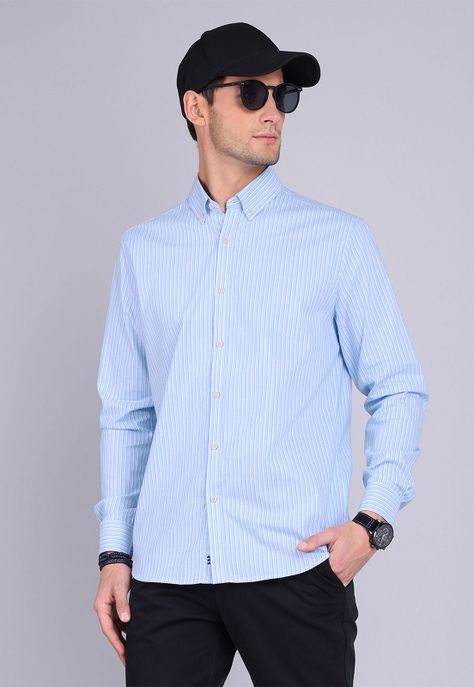 Camisa Oxford Rayas Manga Larga Arrow CM3015SCE-0