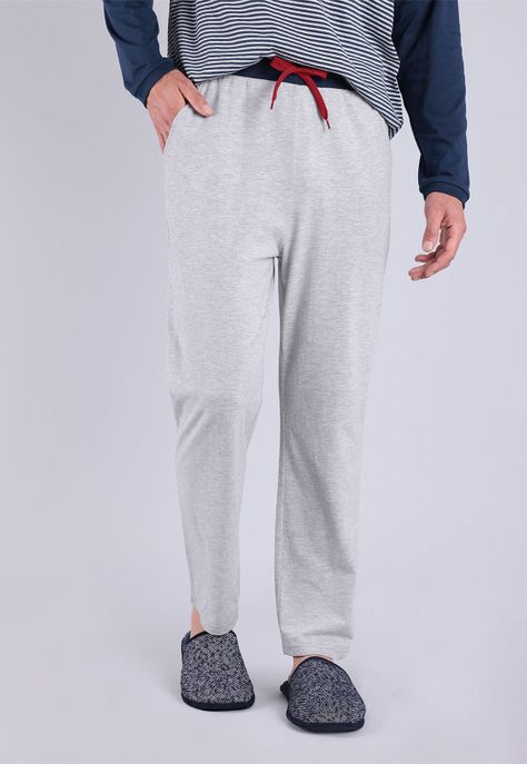 Pijama Largo Cuello V Arrow P1I2405AZ-4