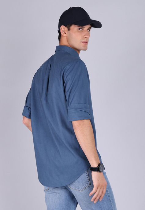 Camisa Lino Manga Larga Arrow CM3057SAZ-1