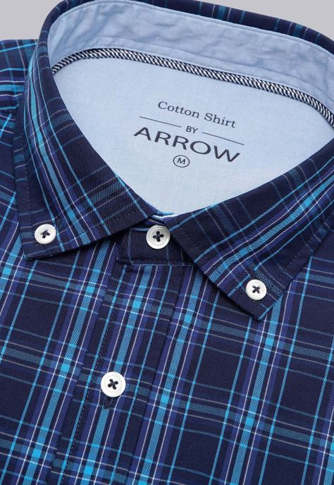 Camisa Cuadros Manga Corta Arrow CM3034SNB-4