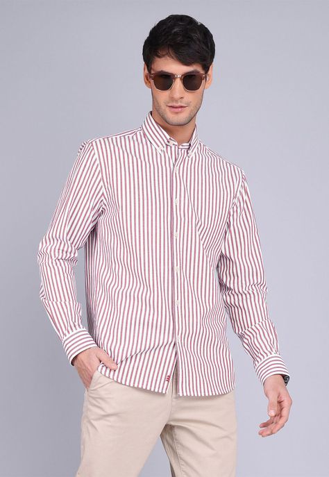 Camisa Oxford Rayas Manga Larga Arrow CM3014SRO-0