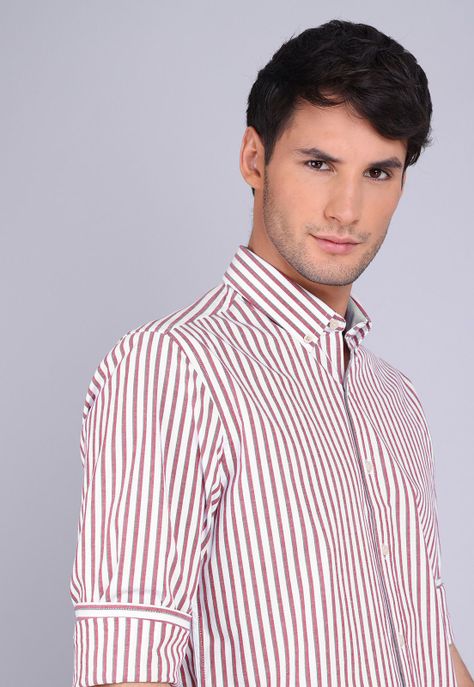 Camisa Oxford Rayas Manga Larga Arrow CM3014SRO-1