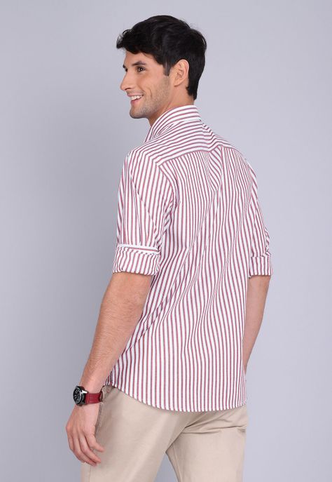 Camisa Oxford Rayas Manga Larga Arrow CM3014SRO-3