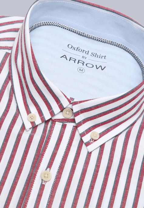 Camisa Oxford Rayas Manga Larga Arrow CM3014SRO-5