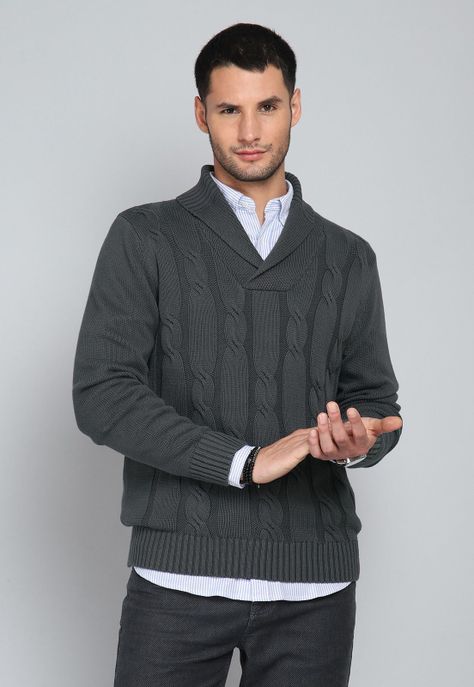 Sweater Cuello Smoking Arrow SW31045GR-0