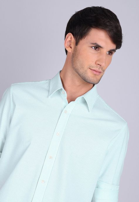 Camisa Oxford Spandex Manga Larga Arrow CM3002SVE-1