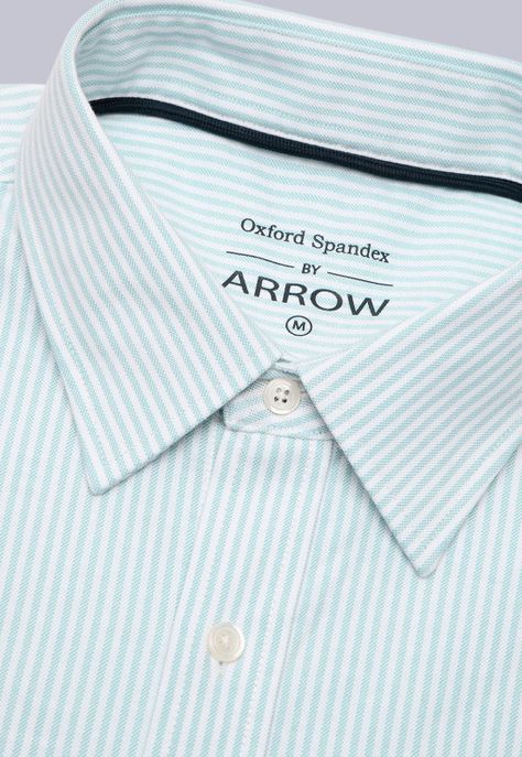 Camisa Oxford Spandex Manga Larga Arrow CM3002SVE-5
