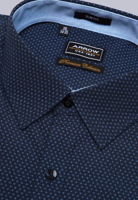 Camisa Formal Print Spandex Arrow ARM9008AZ-1