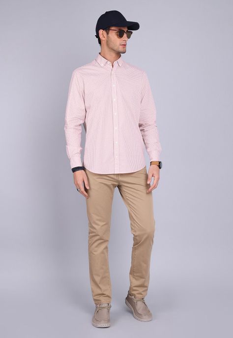Camisa Cuadros Manga Larga Arrow CM3003SRD-2