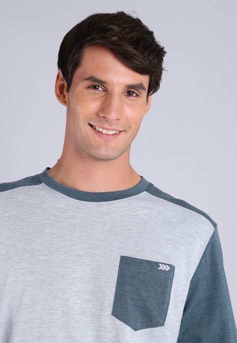 Pijama Largo Cuello Redondo Arrow P1I2409GR-3