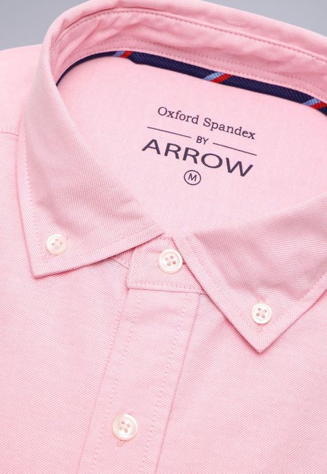 Camisa Oxford Spandex Manga Larga Arrow CM3001SRD-5