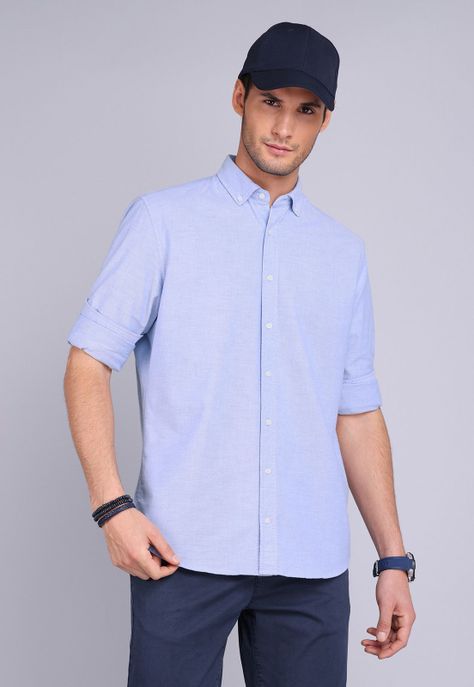Camisa Oxford Spandex Manga Larga Arrow CM3001SCE-0
