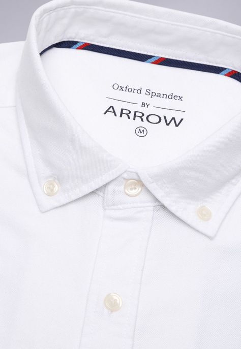 Camisa Oxford Spandex Manga Larga Arrow CM3001SBL-5