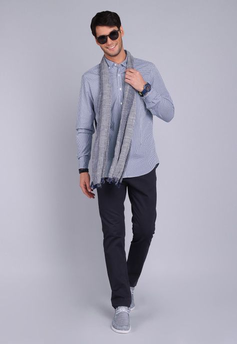 Camisa Cuadros Manga Larga Arrow CM3003SAZ-3