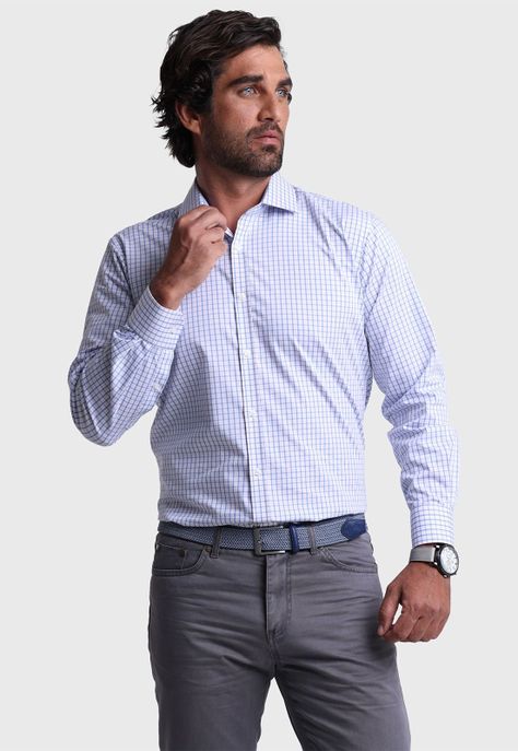 Camisa Formal Spandex Cuadros Arrow ARM6010AZ-1