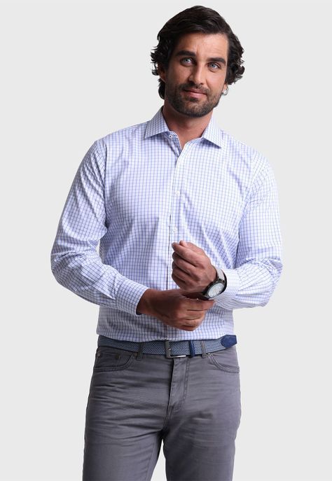 Camisa Formal Spandex Cuadros Arrow ARM6010AZ-0