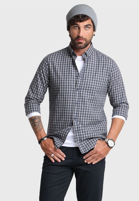 Camisa ML Escocesa Arrow-1