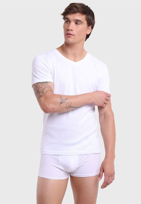 Camiseta Bipack Cuello V Arrow CT23203BL-1