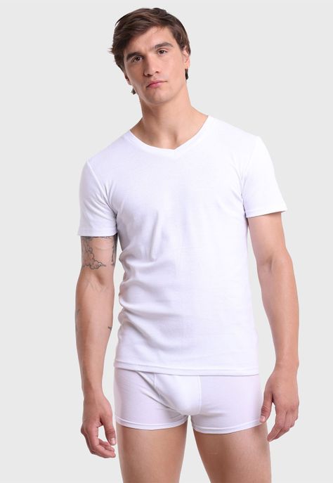 Camiseta Bipack Cuello V Arrow CT23203BL-0