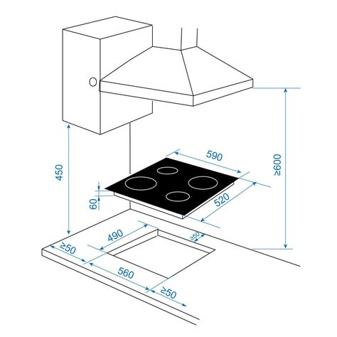 Encimera Inducción Gröner Matte Black 4Q-4