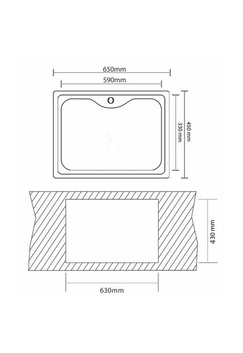 Lavaplatos 1C Gröner Inox 650-3