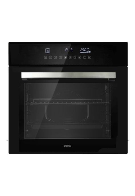 Horno Eléctrico Empotrable Gröner Black Touch Triple Vidrio 10F 59L-1