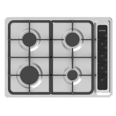 Encimera a Gas Gröner Inox 4QL-0
