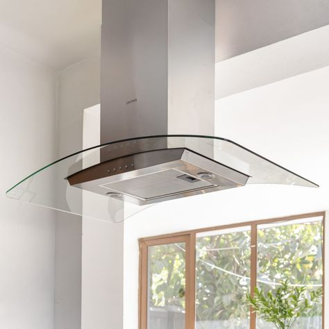 Campana Isla Gröner Inox 90 cm-1