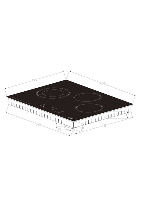 Encimera Vitrocerámica Gröner Touch Dual 3Q-3