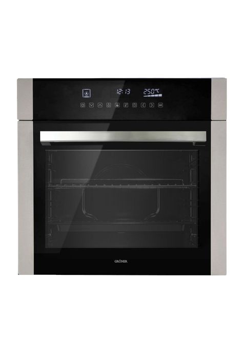 Horno Eléctrico Empotrable Gröner Inox Touch Triple Vidrio 10F 59L-0