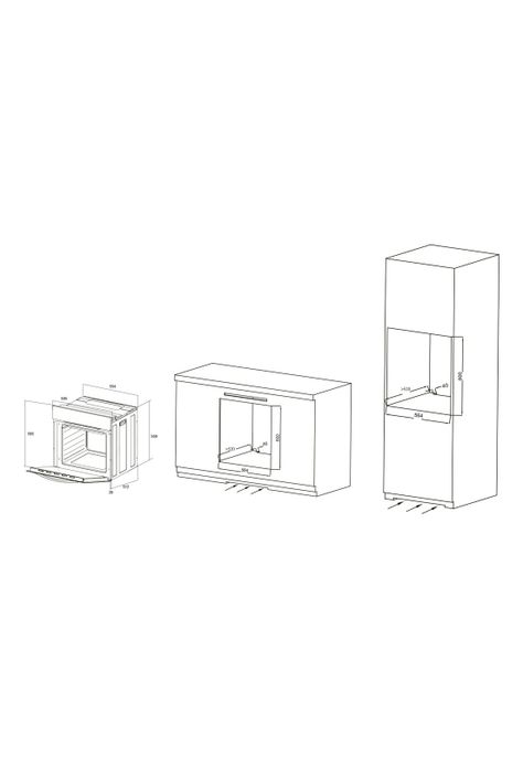 Horno Eléctrico Empotrable Gröner Inox Touch Triple Vidrio 10F 59L-3