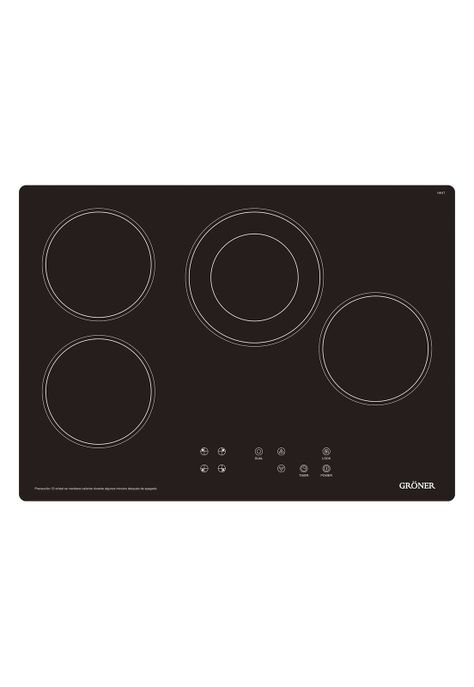 Encimera Vitrocerámica Gröner Touch Dual 4Q-0