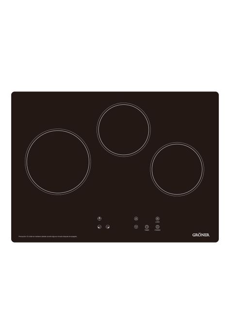 Encimera Vitrocerámica Gröner Touch Black 3Q-0