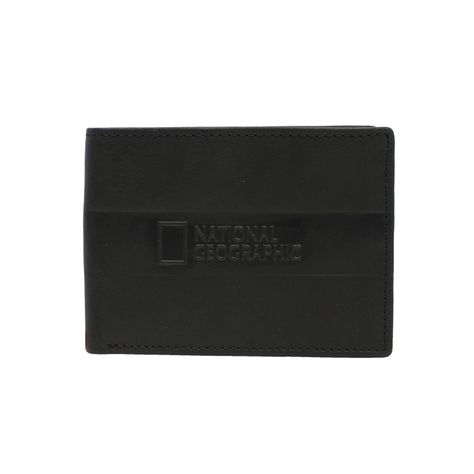 Billetera de Cuero Natgeo Space Mini Con Solapa Negro-0