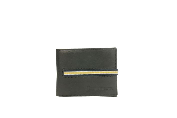 Billetera Cuero National Geographic Sunset Negro C/Elastico Amarillo-0