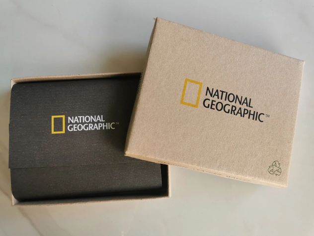 Billetera Cuero National Geographic Sunset Negro C/Elastico Amarillo-2