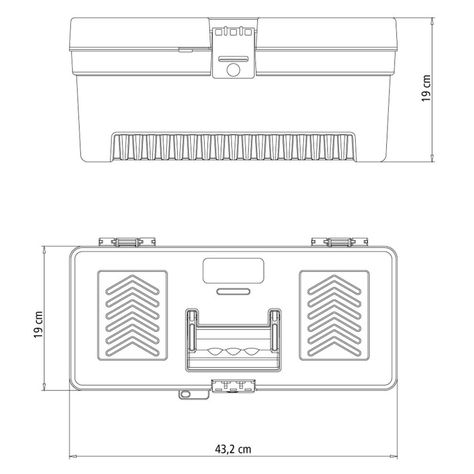 Caja Organizadora de Herramientas 43 Cm Tramontina Master-3