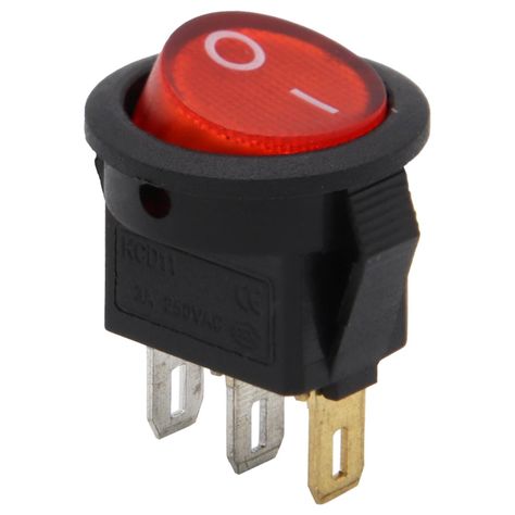 Interruptor Tecla Red. C/luz 3p Rojo (bolsa De 50 Unid)-0