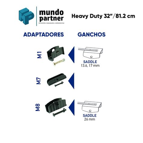 Plumilla Hella Heavy Duty 32 Pulgadas 81,2 Cm Con Adaptadores-1