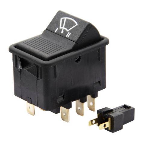 Interruptor Tecla Parabrisas Buses/Camiones 6 Terminales. (Mb A3455457123 Esq.A)-0