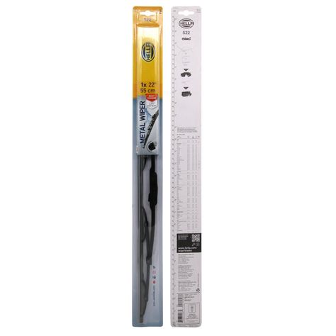 Plumilla Hella Delantera 22 Pulgadas 55 Cm Con Adaptadores-0