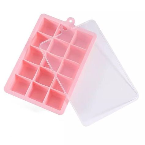 Bandeja Cubetera Silicona Con tapa Flexible Cubos de Hielo-0