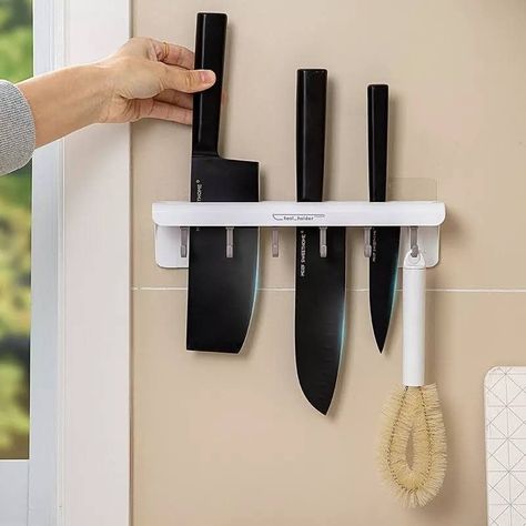 Soporte Organizador Rack Para Utensilios Cocina Cuchillos-3