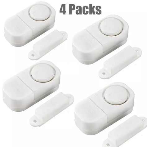 Pack x4 Alarma Sensor Magnetico Para Puertas y Ventanas-2
